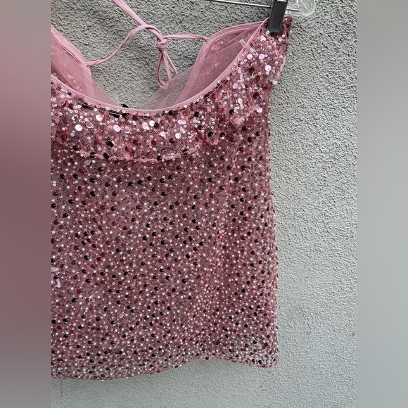 Revolve X Loba Raquel Mini Dress in Pastel Pink New With Tags! - Picture 3 of 8